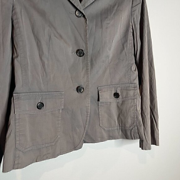 Theory taupe grey pocket blazer jacket - Picture 2 of 5